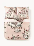 Westwing Collection Пододеяльник Blossom из хлопкового сатина, Ш 135 × Д 200 см, Светлый розовый — фото 2