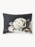 Westwing Collection Наволочка Blossom из хлопкового сатина, Ш 50 × Д 80 см, Антрацитовый — фото 8
