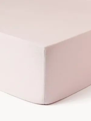 Westwing Collection Простыня на резинке Airy изо льна, светло-розовая