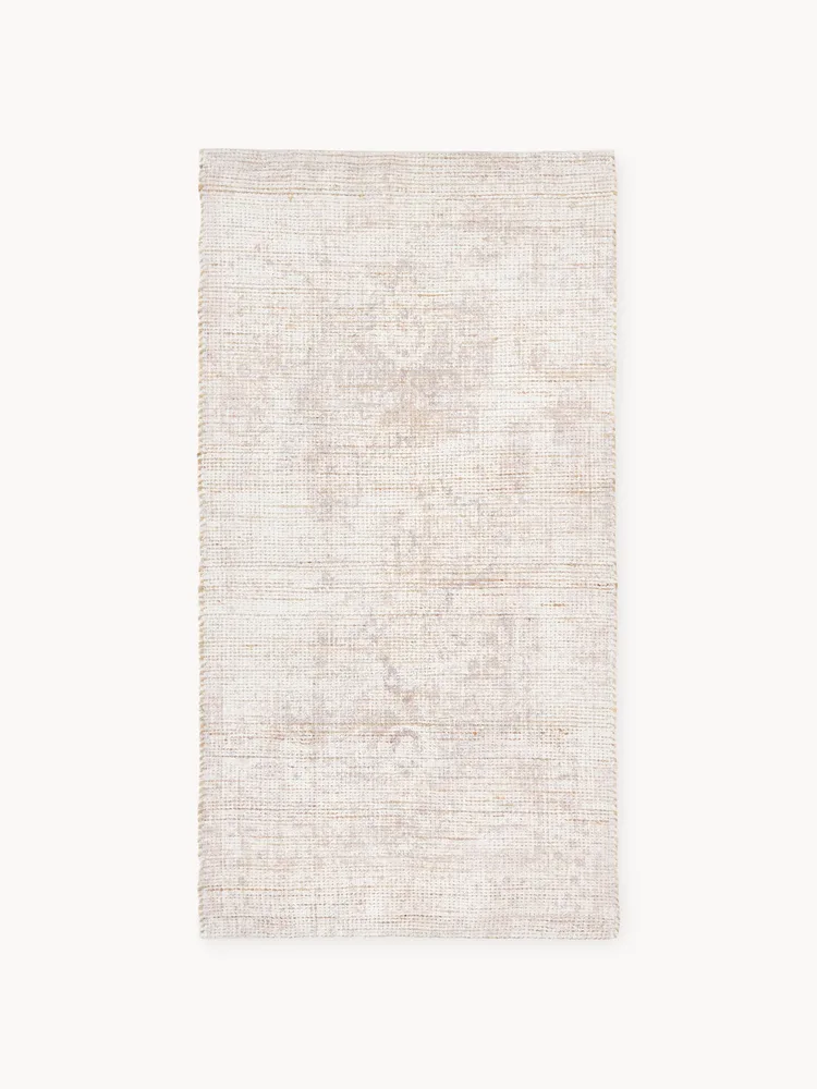 Westwing Collection Ковер Alisha с коротким ворсом из джута и полиэстера, 80 x 150 см, бежевый с молочно-белым