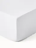 Westwing Collection Простыня на резинке Comfort из хлопкового сатина, белая — фото 7