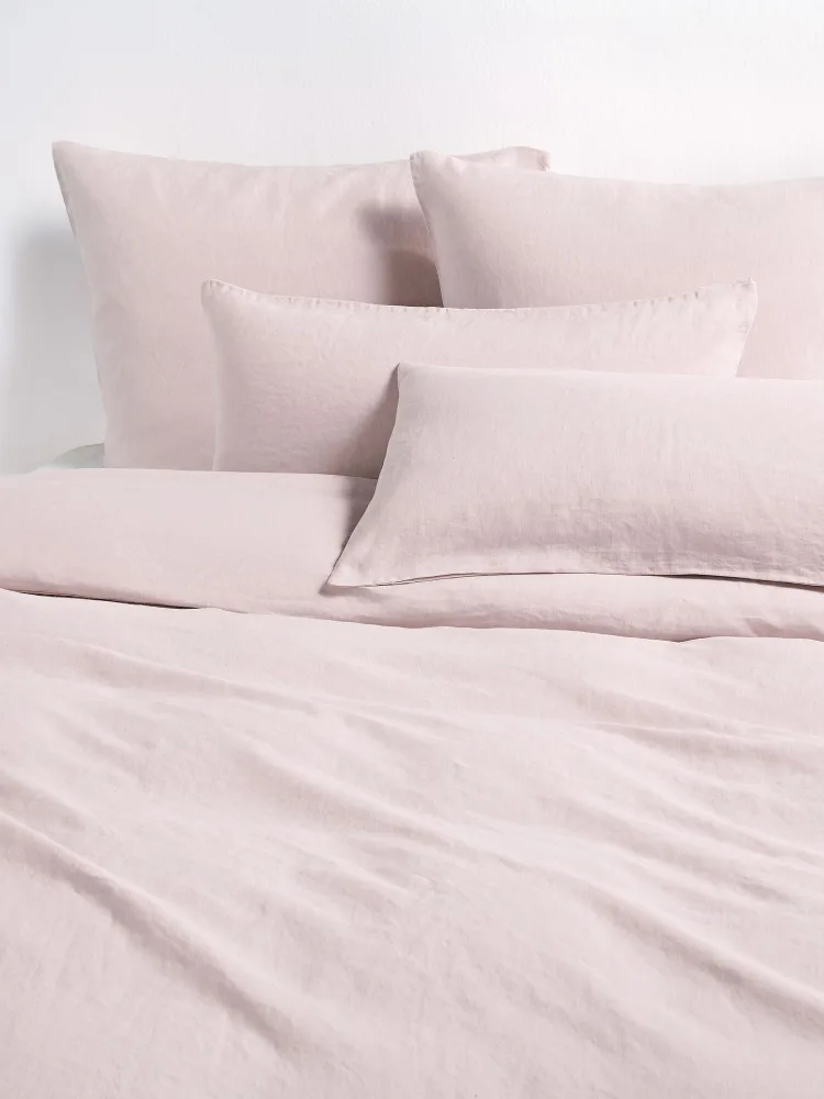 Westwing Collection Пододеяльник Airy льняной светло-розовый