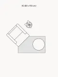 Westwing Collection Ковер Eleni из шерсти ручной работы тафтинговый, 80 х 150 см, молочно-белый — фото 2
