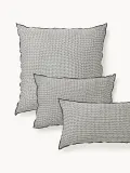 Westwing Collection Наволочка Clemente из вафельного пике, Ш 40 × Д 80 см, Чёрный — фото 1