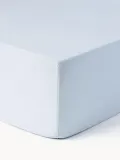 Westwing Collection Простыня на резинке Airy изо льна, голубая — фото 4