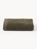 Westwing Collection Полотенце банное Niam, гостевое полотенце XS, Ш 30 × Д 30 см, 2 предм., Оливковый зелёный — фото 7