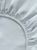 Westwing Collection Простыня на резинке Comfort из хлопкового сатина, светло-голубая — фото 2
