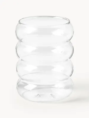 Westwing Collection Набор стаканов Bubbly из боросиликатного стекла, 4 шт., 320 мл, прозрачные, Ø 8 × В 10 см, 320 мл, Прозрачный