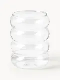 Westwing Collection Набор стаканов Bubbly из боросиликатного стекла, 4 шт., 320 мл, прозрачные, Ø 8 × В 10 см, 320 мл, Прозрачный — фото 1