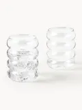 Westwing Collection Набор стаканов Bubbly из боросиликатного стекла, 4 шт., 320 мл, прозрачные, Ø 8 × В 10 см, 320 мл, Прозрачный — фото 2