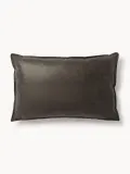 Westwing Collection Подушка декоративная Lennon из кожи 50х80 см серо-коричневая — фото 7