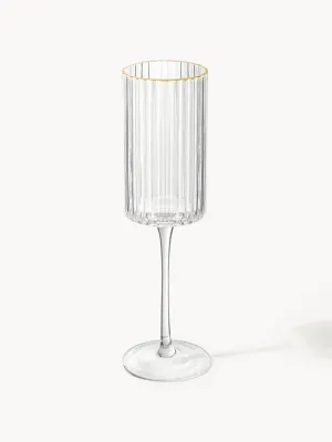 Westwing Collection Бокал для шампанского Aleo, золотой край, 240 мл