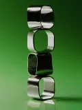 Кольцо для салфеток Westwing Collection Cuff, серебристое, набор 4 шт — фото 7