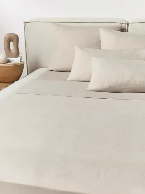 Westwing Collection Простыня льняная Airy, светло-бежевая