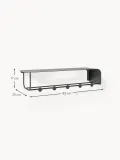 Westwing Collection Вешалка настенная Nash из металла с порошковой окраской, 82х17 см, вынос от стены 25 см, чёрная — фото 2