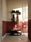 Westwing Collection Вешалка настенная Nash из металла с порошковой окраской, 82х17 см, вынос от стены 25 см, чёрная — фото 7