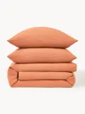 Westwing Collection Пододеяльник Odile из муслина, Ш 135 × Д 200 см, Терракота — фото 3