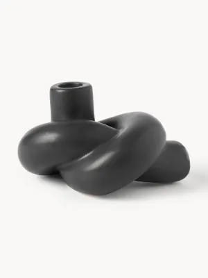 Подсвечник Westwing Collection Nodo чёрный матовый