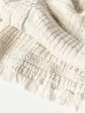 Westwing Collection Покрывало Kailani хлопковое с бахромой бежевое — фото 2