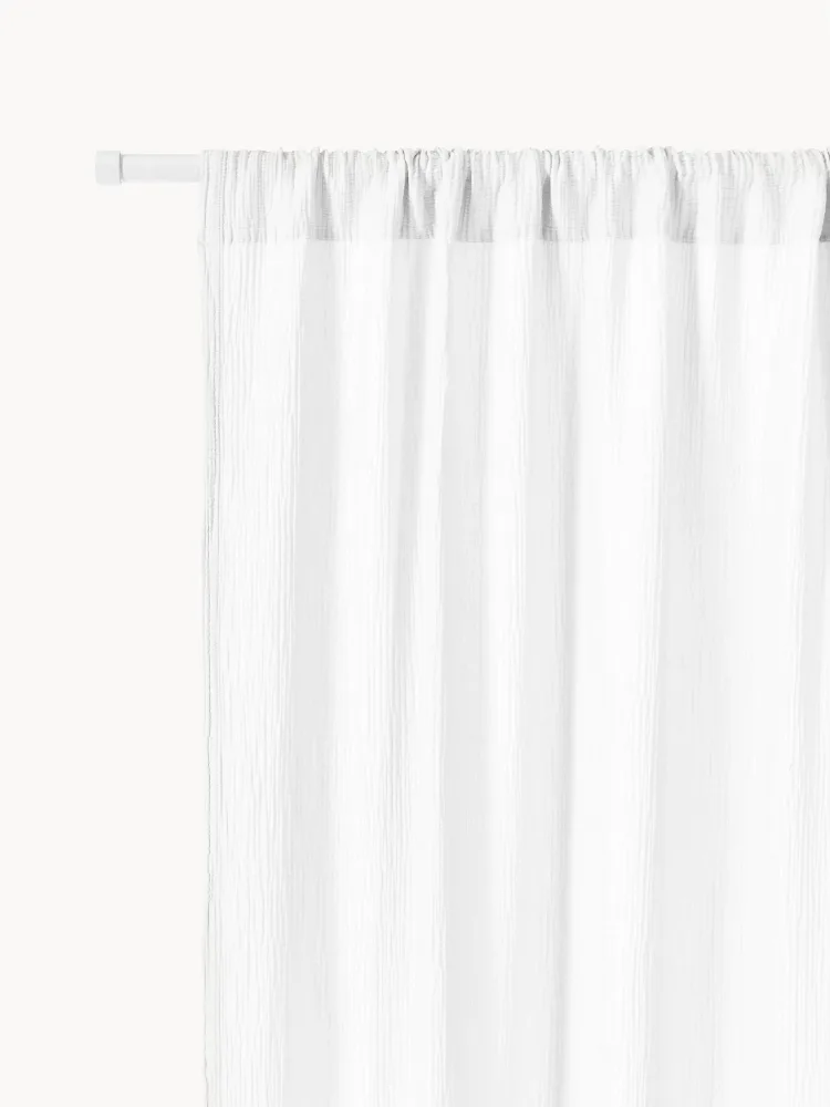 Westwing Collection Комплект штор Malvina, муслин, белый