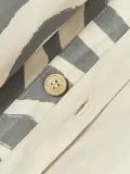 Westwing Collection Пододеяльник Chase из хлопка ренфорсе молочно-белый с темно-серым — фото 7