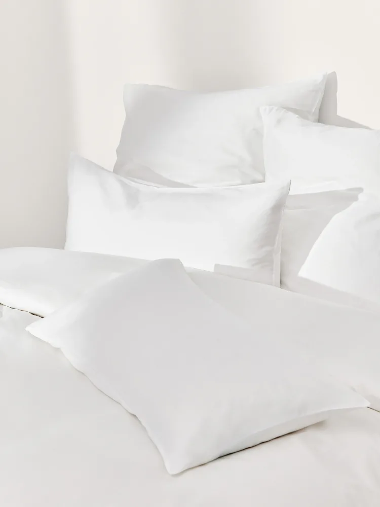 Westwing Collection Пододеяльник Comfort из хлопкового сатина, Ш 135 × Д 200 см, Белый
