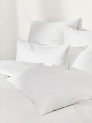 Westwing Collection Пододеяльник Comfort из хлопкового сатина, Ш 135 × Д 200 см, Белый