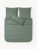 Westwing Collection Пододеяльник Elsie, Ш 135 × Д 200 см, Тёмный зелёный — фото 5