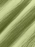 Westwing Collection Пододеяльник Odile из муслина, Ш 135 × Д 200 см, Оливковый зелёный — фото 3