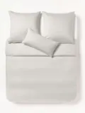 Westwing Collection Пододеяльник Comfort из хлопкового сатина, Ш 135 × Д 200 см, Светлый серый — фото 8