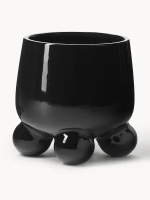 Westwing Collection Кашпо Olea, 26 см, Ø 24 × В 26 см, Чёрный