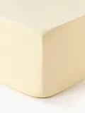 Westwing Collection Простыня на резинке Elsie из перкали, светло-желтая, Ш 90 × Д 200 см, В 35 см, Светлый жёлтый — фото 7