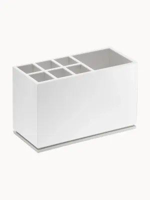 Yamazaki Стакан для зубных щеток Mist на шесть щеток, Ш 11 × В 7 см, Белый