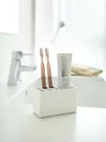 Yamazaki Стакан для зубных щеток Mist на шесть щеток, Ш 11 × В 7 см, Белый — фото 4