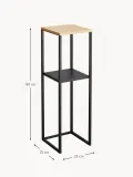 Yamazaki Полка настольная двухъярусная Tower из бамбука и стали, ширина 80 см, высота 25 см, с чёрным каркасом — фото 2