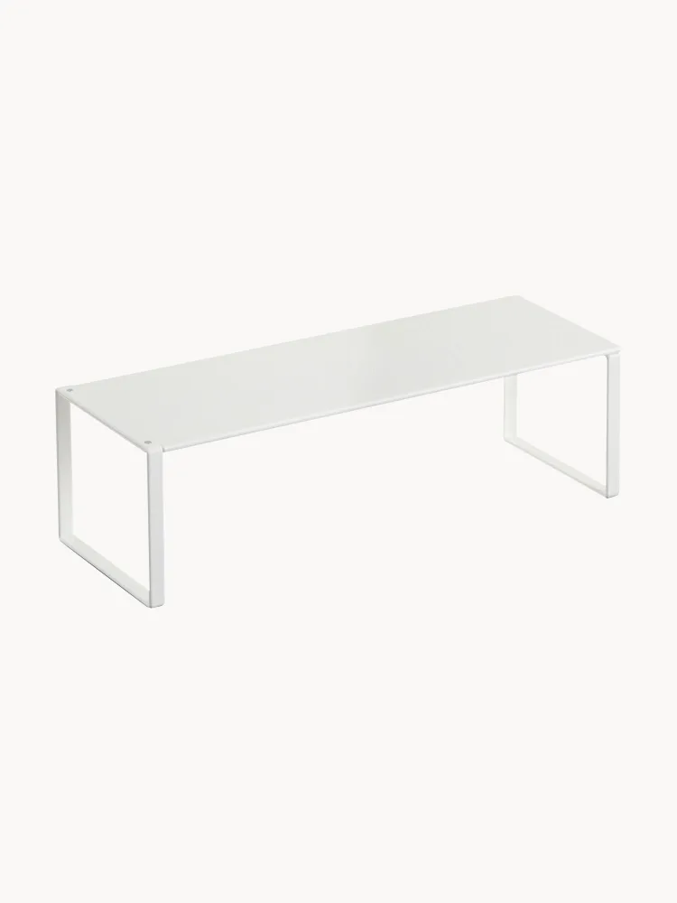 Yamazaki Обувница раздвижная Frame из стали с порошковой окраской, ширина 34-60 см, высота 10 см, белая