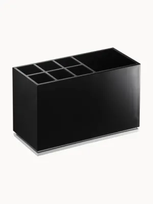 Yamazaki Стакан для зубных щеток Mist на шесть щеток, Ш 11 × В 7 см, Чёрный