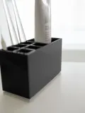 Yamazaki Стакан для зубных щеток Mist на шесть щеток, Ш 11 × В 7 см, Чёрный — фото 3