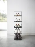 Yamazaki Обувница узкая вертикальная Tower из стали с порошковой окраской, 22х78х18 см, чёрная — фото 3