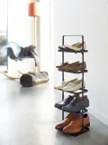 Yamazaki Обувница узкая вертикальная Tower из стали с порошковой окраской, 22х78х18 см, чёрная — фото 4