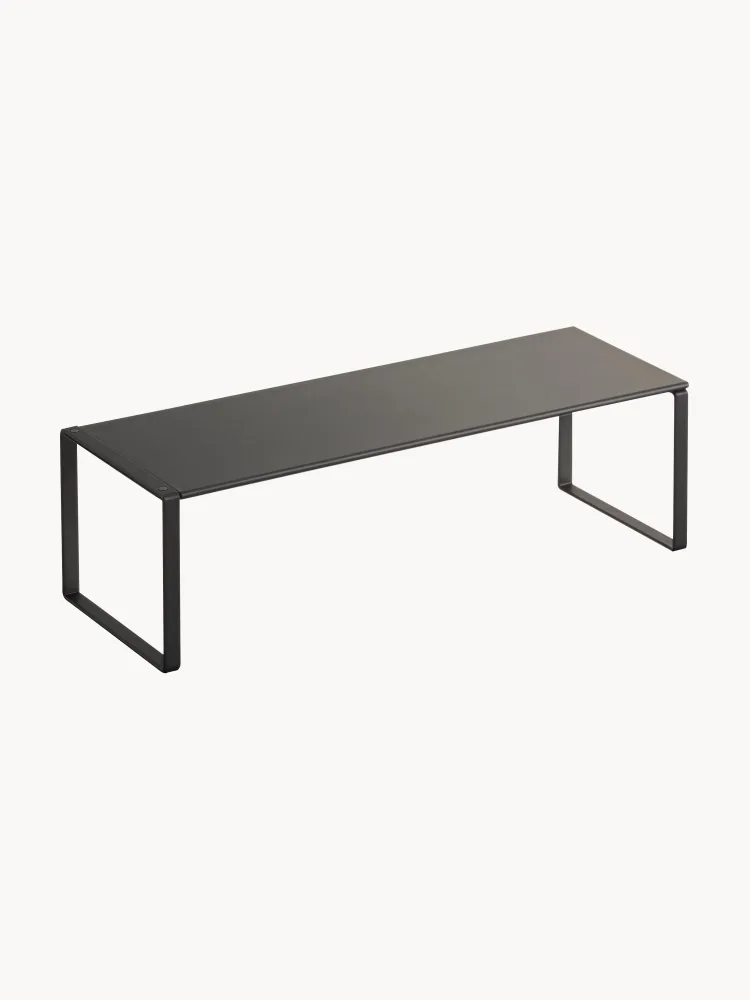 Yamazaki Обувница раздвижная Frame из стали с порошковой окраской, ширина 34-60 см, высота 10 см, чёрная
