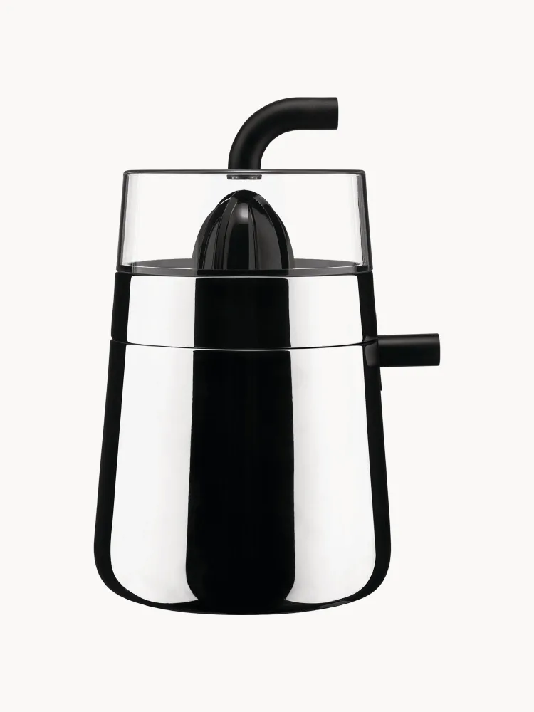 Соковыжималка для цитрусовых Alessi Toru электрическая из нержавеющей стали, 23х32х20 см, серебристая с чёрным
