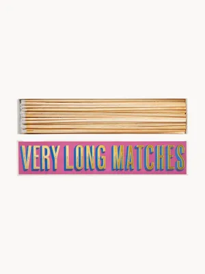 ARCHIVIST Длинные спички в декоративной коробке Very Long Matches, 45 штук по 30 см, розовая с золотистым