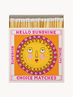 ARCHIVIST Спички в декоративной коробке Hello Sunshine, 125 штук, коробка оранжево-жёлтая, 11 см