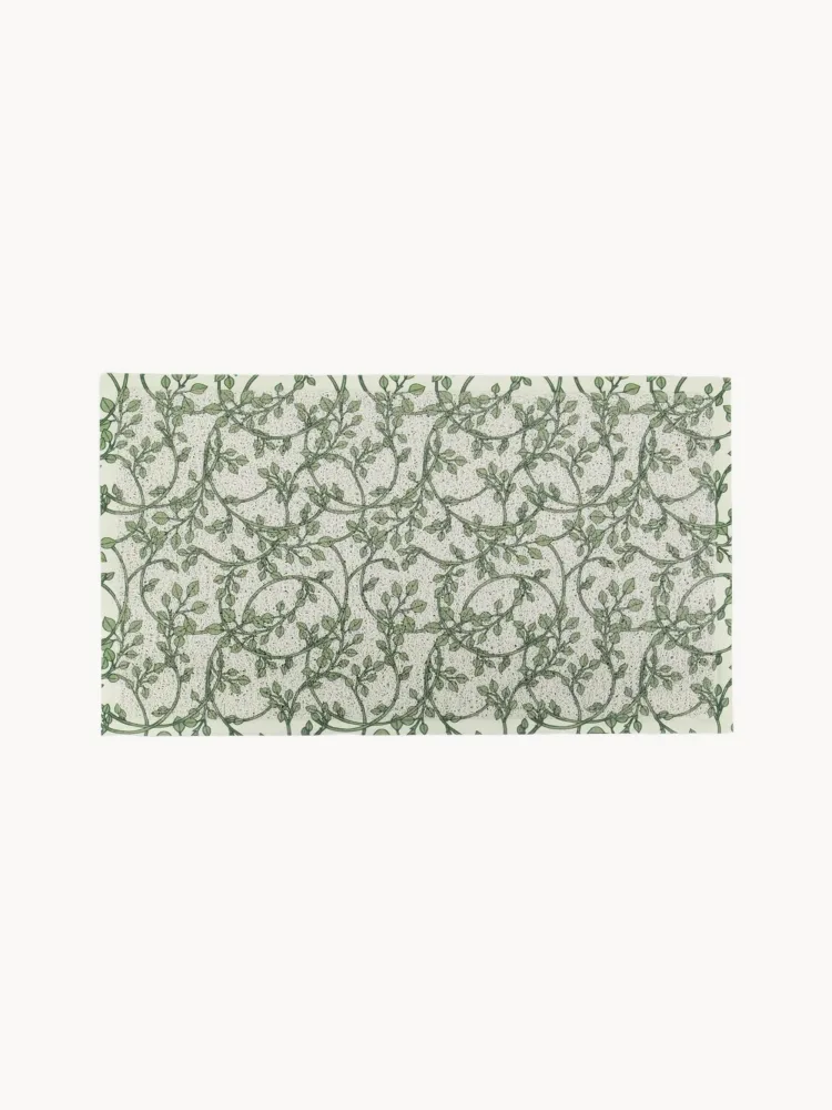Коврик придверный William Morris с ботаническим узором, моющийся, из ПВХ, 40х70 см, шалфейно-зелёный