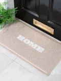 Коврик придверный Beige Home с надписью, для дома и улицы, из ПВХ, 40х70 см, бежевый — фото 3