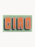 Коврик придверный Green Ciao с надписью, для дома и улицы, из ПВХ, 40х70 см, зелёный с оранжевым — фото 1