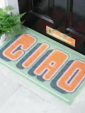 Коврик придверный Green Ciao с надписью, для дома и улицы, из ПВХ, 40х70 см, зелёный с оранжевым — фото 3
