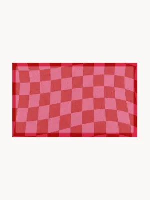 Коврик придверный Fuchsia Wavy с волнистым узором, для дома и улицы, из ПВХ, 40х70 см, фуксия