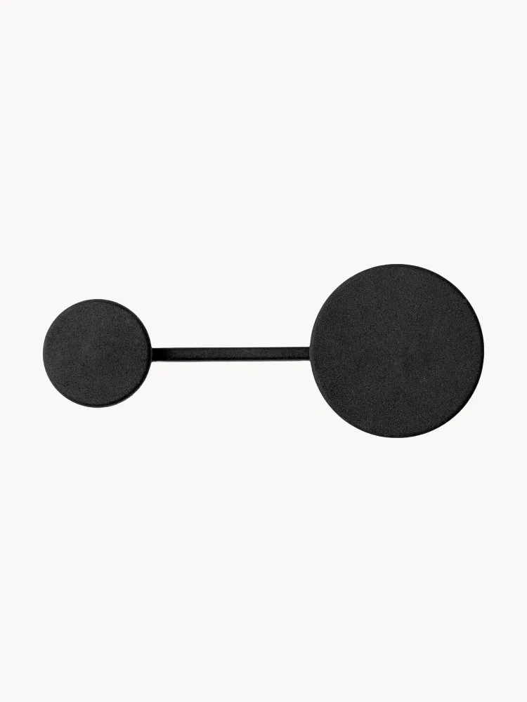 Audo Copenhagen Вешалка настенная Afteroom из цинка с одним крючком, Ш 19 × В 7 см, Чёрный